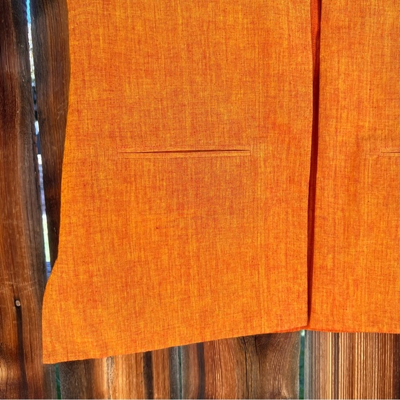 Curiosity orange oversized reversible mid-length vest, size M - Picture 7 of 8